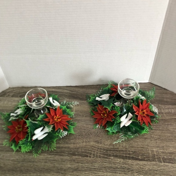 Vtg Holiday Candle Holders - Picture 1 of 14